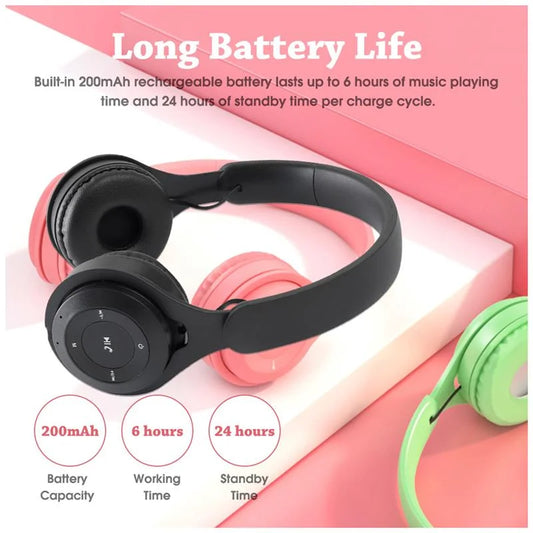 Kids Wireless Bluetooth 5.0 Headphones | Foldable, TF Card & FM Radio