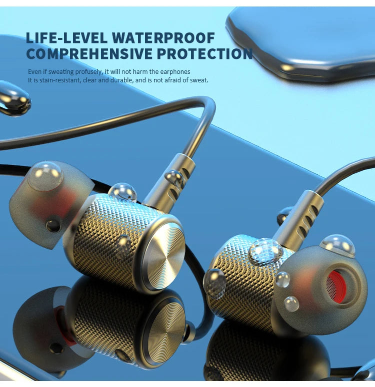 YD08 Magnetic Sport Neckband Earphones | Bluetooth 5.0, Waterproof & Mic