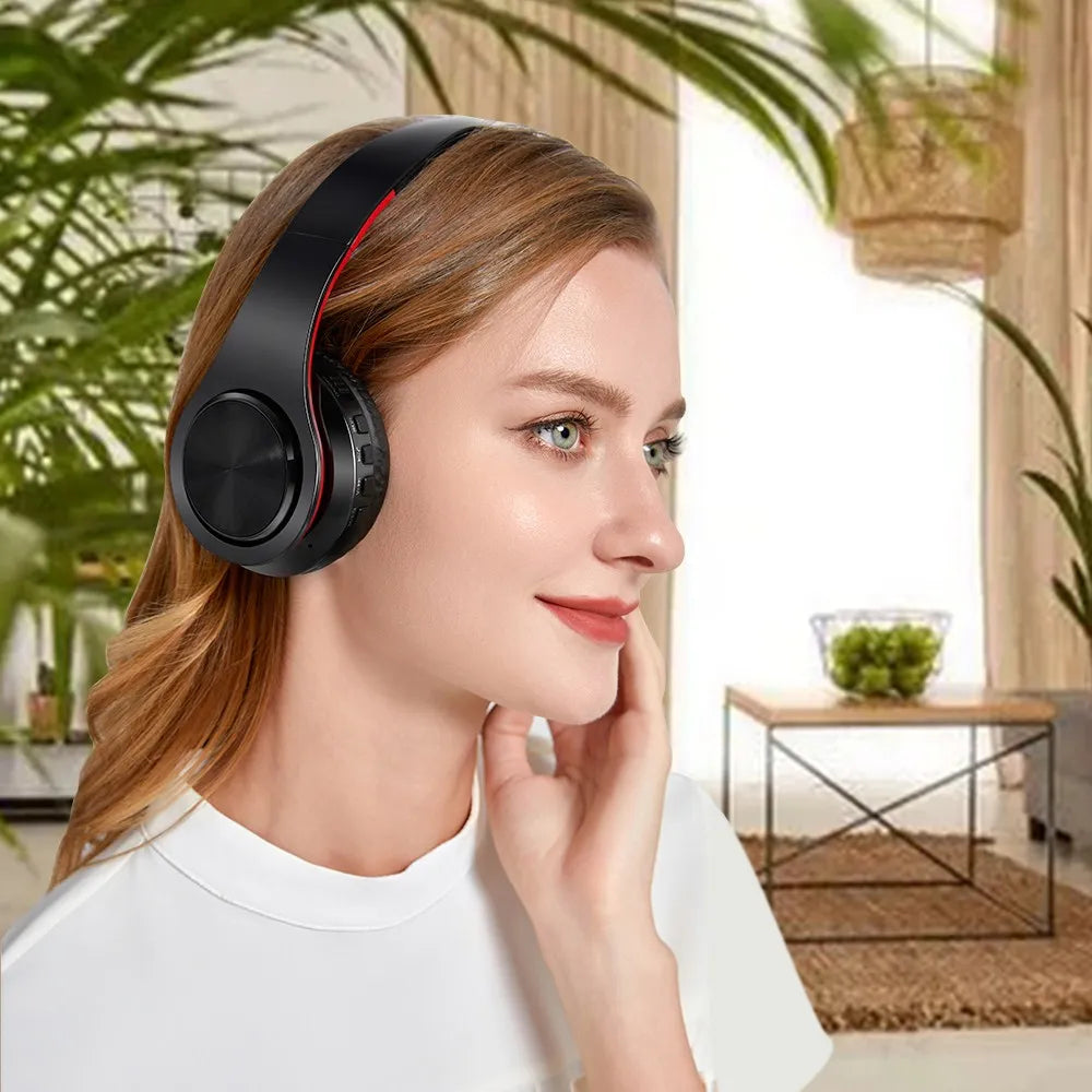 Wireless Bluetooth 5.0 Stereo Headphones | Mic, Foldable & Multi-Color