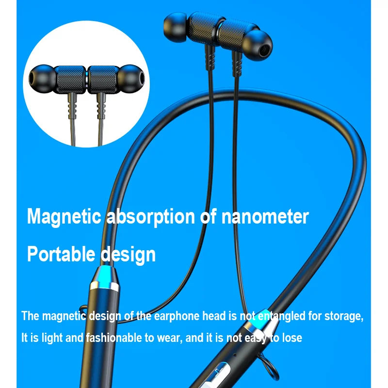 Bluetooth 5.0 Magnetic Neckband Earphones | 9D HiFi Stereo & Waterproof