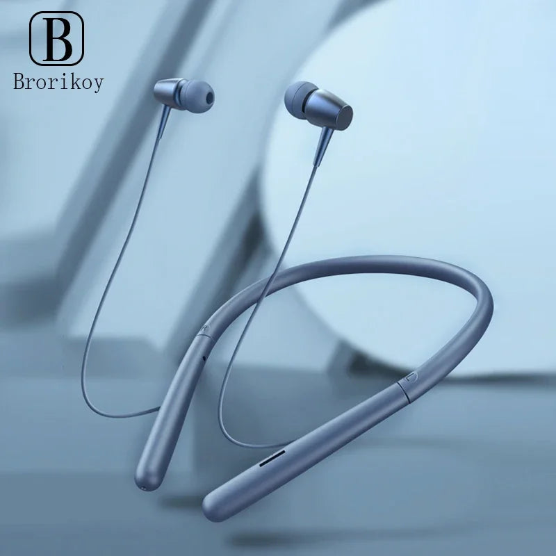 Bluetooth 5.0 Magnetic Neckband Earphones with TF Card & IPX5 Waterproof