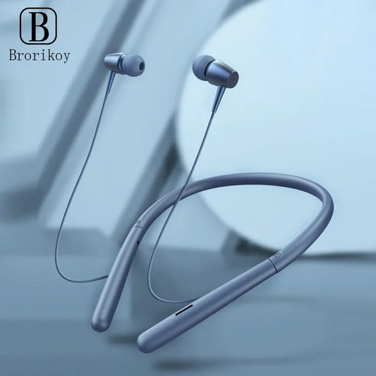 Bluetooth 5.0 Magnetic Neckband Earphones with TF Card & IPX5 Waterproof
