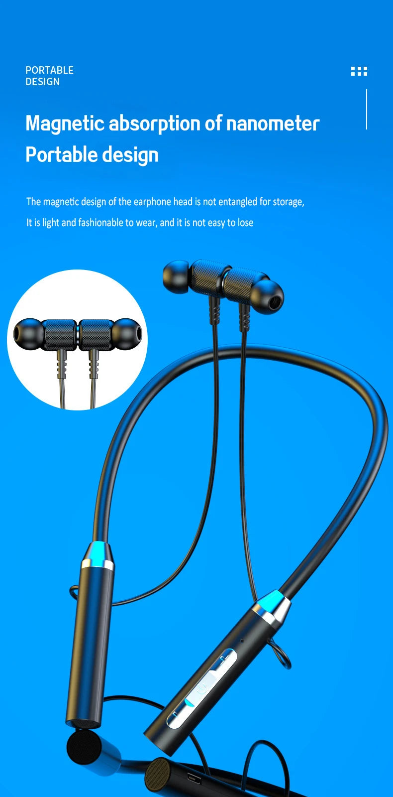 Bluetooth 5.0 Magnetic Neckband Earphones | 9D HiFi Stereo & Waterproof