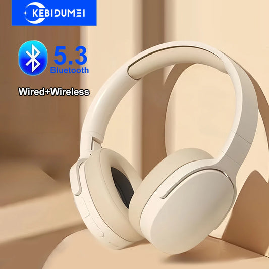 KEBIDUMEI Bluetooth 5.3 Gaming Headphones | ANC, TF Card & 20H Battery