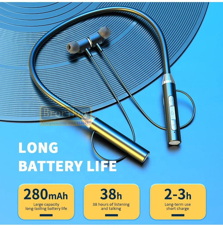 YD08 Magnetic Sport Neckband Earphones | Bluetooth 5.0, Waterproof & Mic