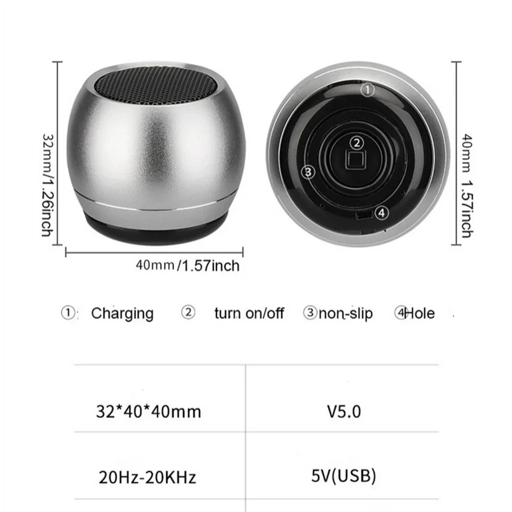 M1 Mini Portable Bluetooth Speaker | Stereo Surround Sound & Subwoofer