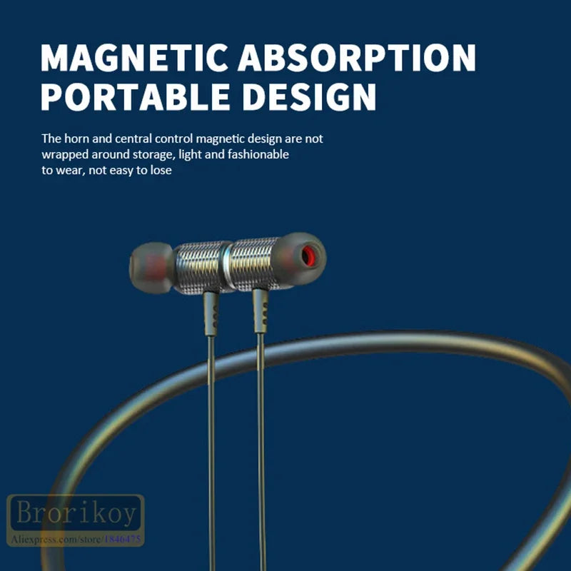 YD08 Magnetic Sport Neckband Earphones | Bluetooth 5.0, Waterproof & Mic