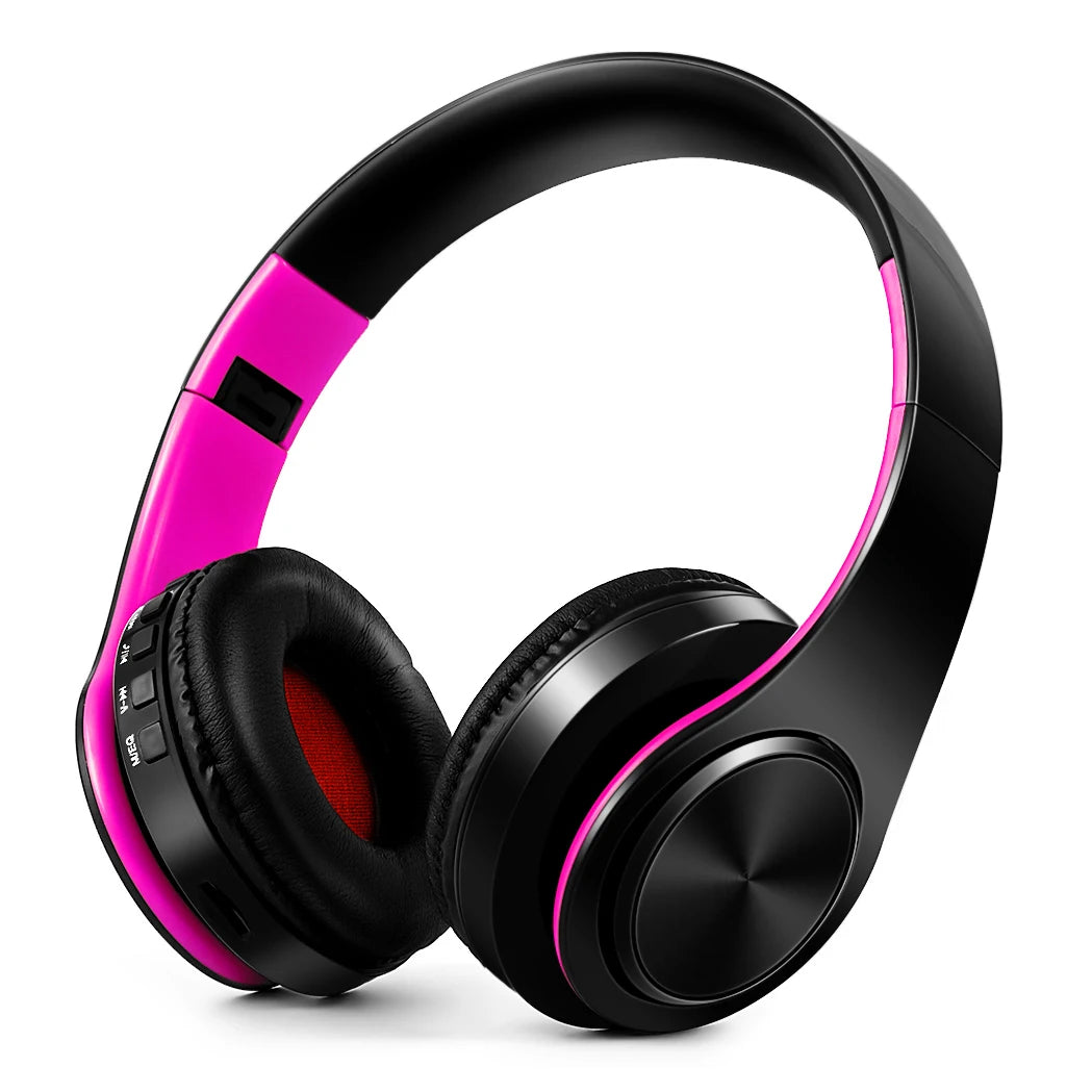 Wireless Bluetooth 5.0 Stereo Headphones | Mic, Foldable & Multi-Color