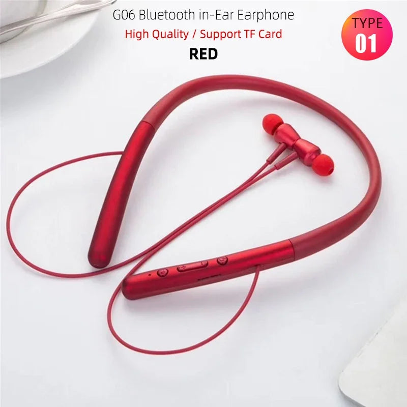 Bluetooth 5.0 Magnetic Neckband Earphones with TF Card & IPX5 Waterproof