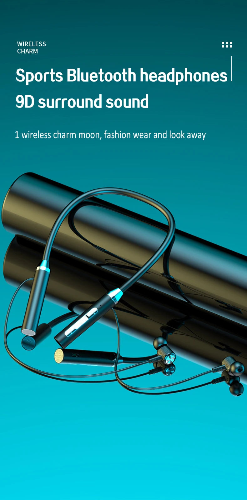 Bluetooth 5.0 Magnetic Neckband Earphones | 9D HiFi Stereo & Waterproof