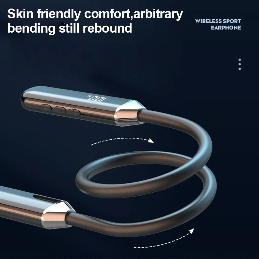 BNR Bluetooth 5.2 Neckband Earphones with Digital Display
