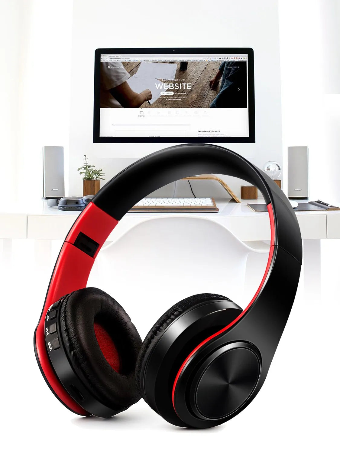 Wireless Bluetooth 5.0 Stereo Headphones | Mic, Foldable & Multi-Color